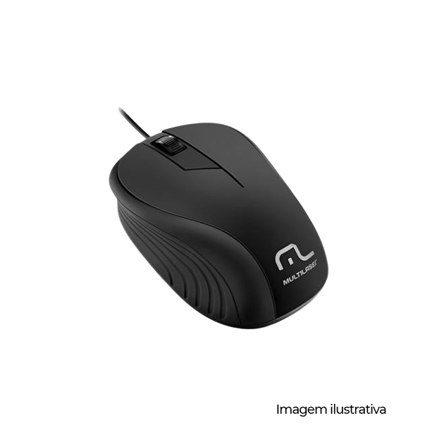 MOUSE EMBORRACHADO PRETO COM FIO USB - COD MO222
