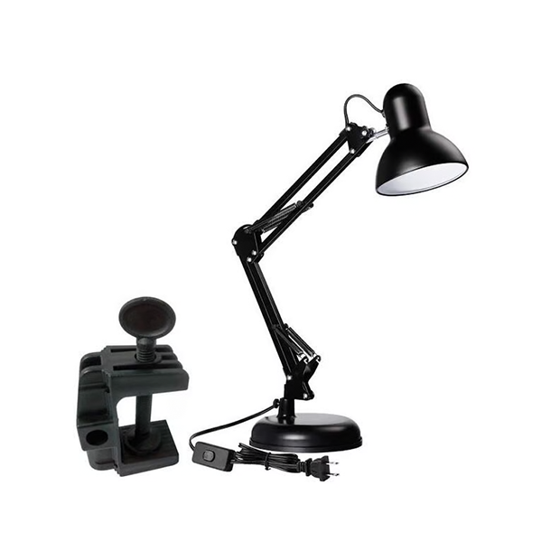 LUMINARIA DESK LAMP E27 - PRETO -COD DL-PRETO