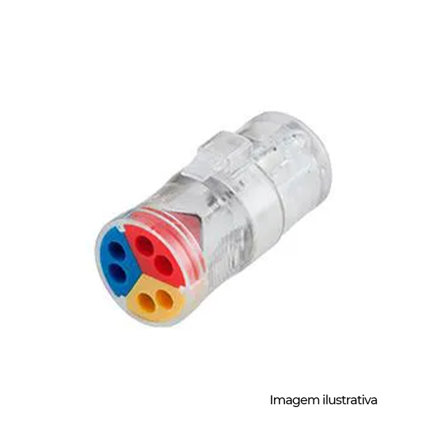 CONECTOR DE EMENDA E DERIVA&CCEDIL;&ATILDE;O, PL&AACUTE;STICO, 0,52,5MM, FTN, 2P, 24A, COR TRANSPARENTE (CX 50UN) - COD CE0736