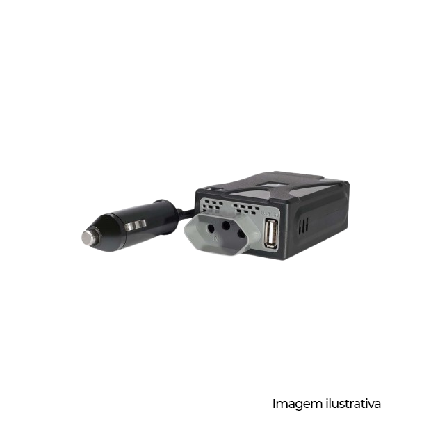 INVERSOR POTENCIA 12V PARA 110V 150W SAIDA USB 1A - COD AU900