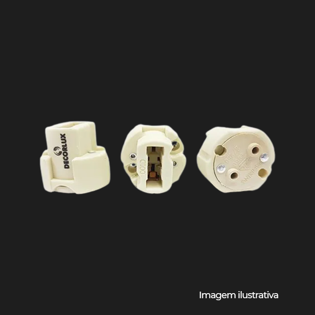 BASE G9, PORCELANA, P/ L&ACIRC;MP. HALOPIN 2A/0250V, COR BEGE COD MT0093
