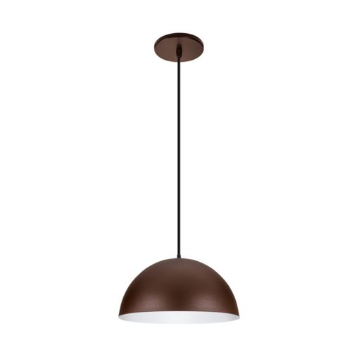 PENDENTE DOMUS CORES 600 MARROM/BRANCO 60X27CM 1XE27
