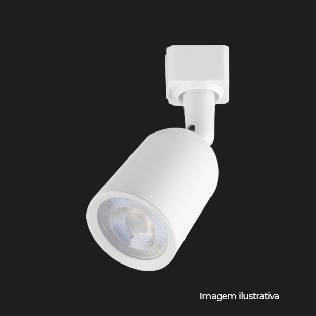 SPOT P/ TRILHO ABS+PC 5W BIVOLT LED 6.500K - BRANCO - COD 34056004