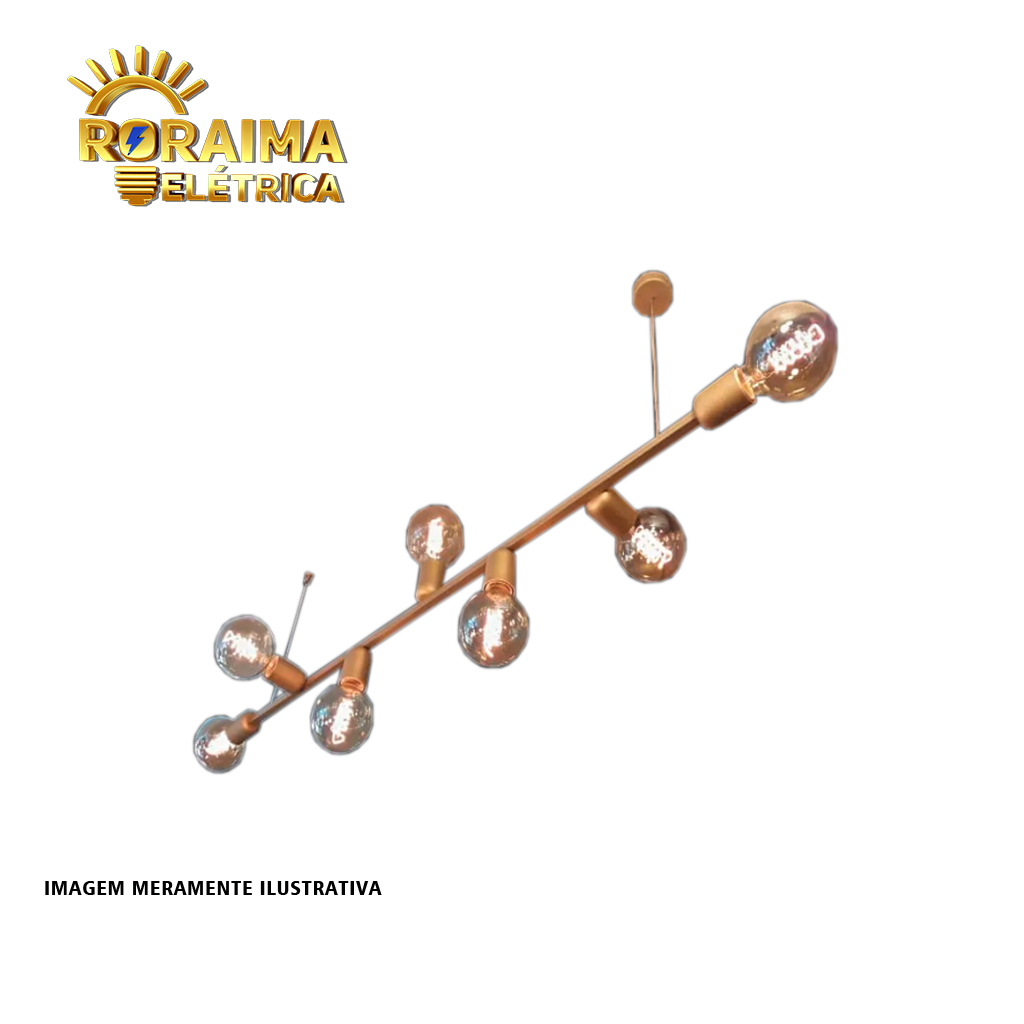 PENDENTE THOMAS TRILHO C/ SEIS LAMPADAS MAR - COD 5928.07