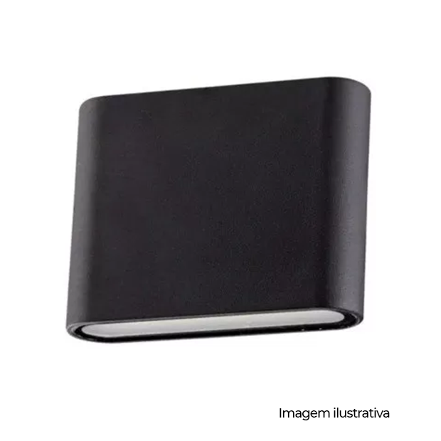 ARANDELA WALL 115MM AL LED 8W BI-VOLT 3.000K  - PRETO FOSCO - 19900316