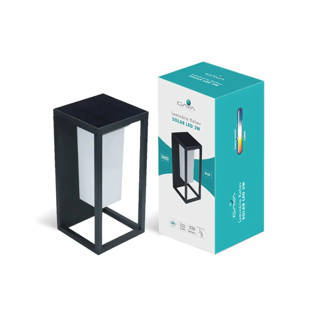LUMINARIA KOHAV SOLAR 3000K 2W 220L - COD 9778