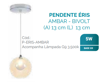 PENDENTE ERIS - AMBAR - COD P-ERIS-AMBAR