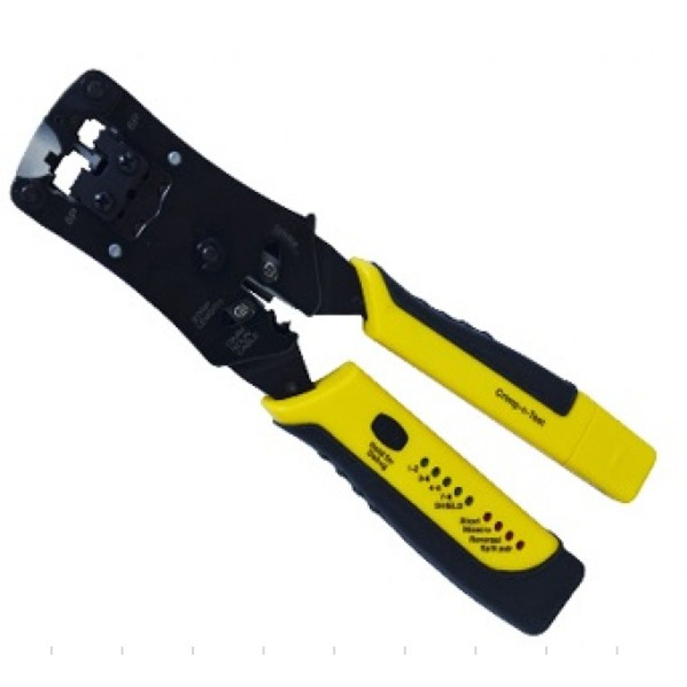 ALICATE CRIMPAR RJ45/RJ11 2 EM 1 E TESTADOR DE CABOS REDE TELEFONIA