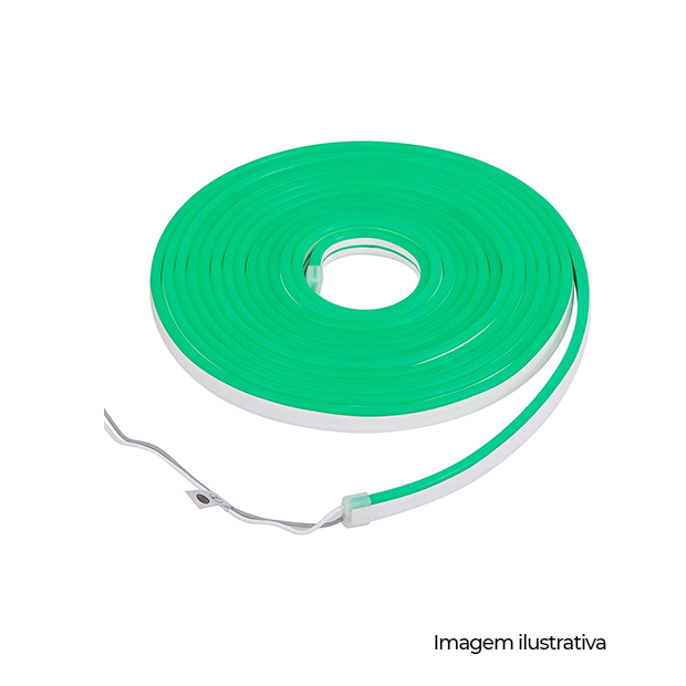FITA NEON SLIM 12V 7W VERDE 5MTS COD 1457