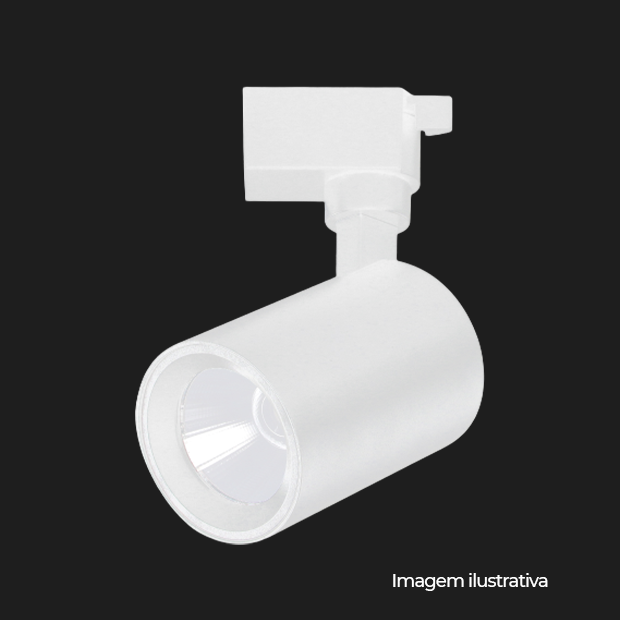 SPOT SMART P/ TRILHO ALUM. 10W BI-VOLT LED 6.500K - BRANCO - COD 33106004