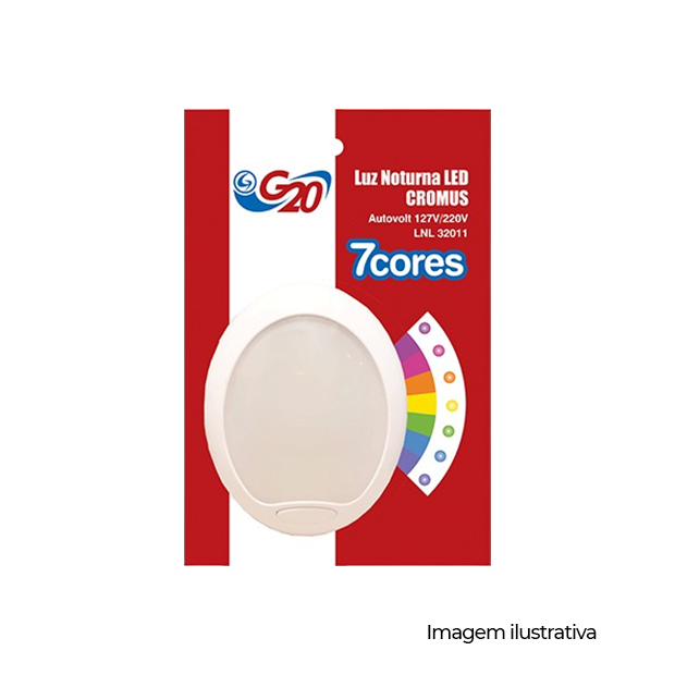 LUZ NOTURNA LED AUTOVOLT CROMUS - COD LNL32011
