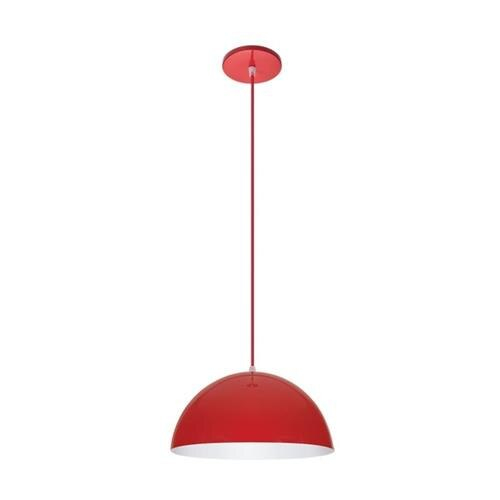 PENDENTE DOMUS CORES 400 VERMELHO/BRANCO 1XE27 COD 3921