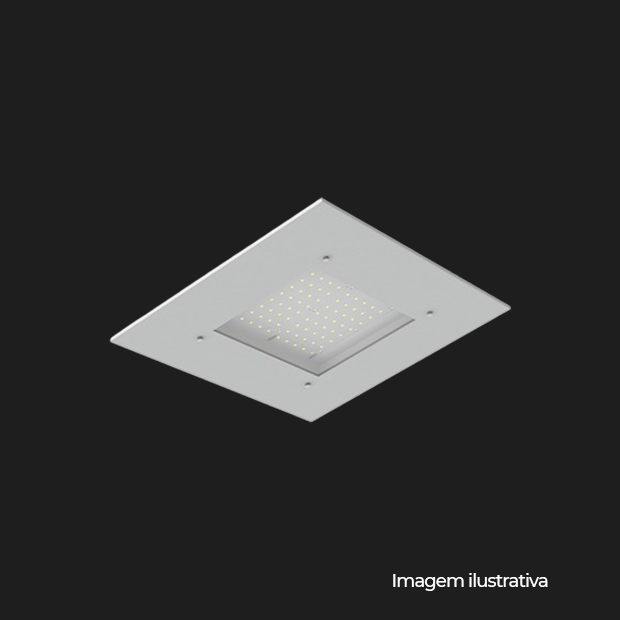 LUMINARIA POSTO DE COMBUSTIVEL ECO 100W 105 (2X50W) 6000K 500X450MM EMB. ALUMINIO G1 AUTOVOLT UNICO COD 200.42.0060-0