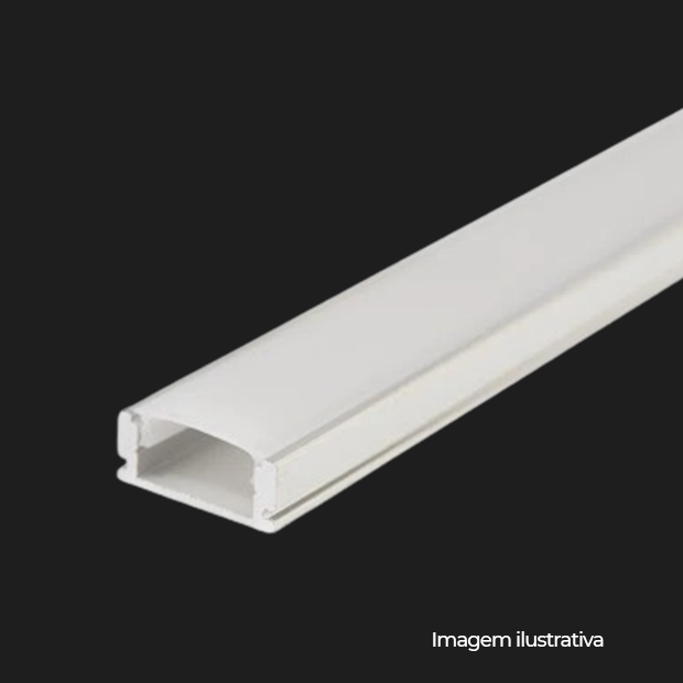 PERFIL SLIM SOBREPOR BRANCO IP20 2METROS COD 9345