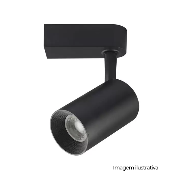 SPOT SMART P/ TRILHO ALUM. 7W BI-VOLT LED 6.500K - PRETO - COD 33076001