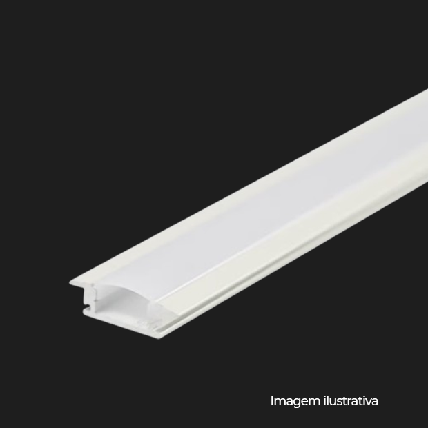 PERFIL 36MM EMBUTIR BRANCO IP20 2METROS - COD 9207