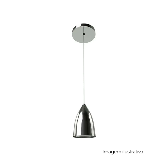 PENDENTE LUCE 1XE27 ESCOVADO CRISTAL COD OR039