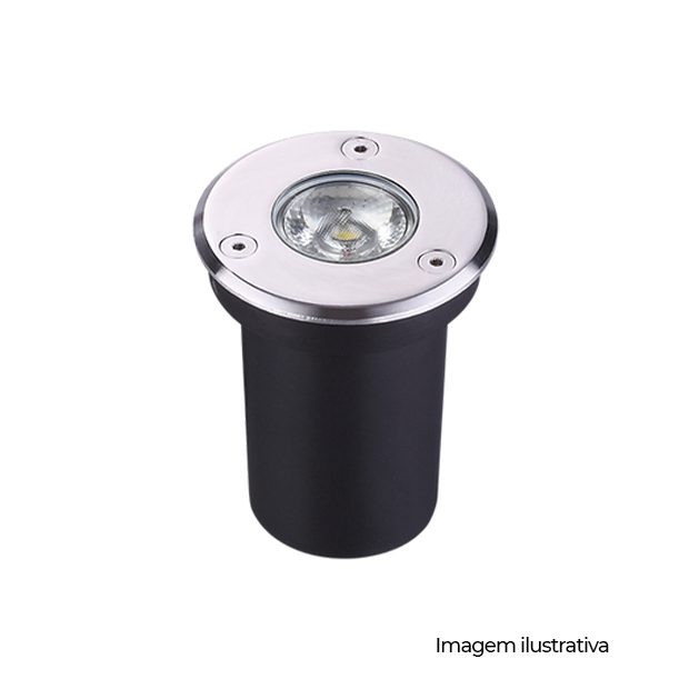 LUMINARIA LED EMBUTIDO DE SOLO 6W 2700K 127/220V IP67 MATERIAL ALUMINIO COD LM615