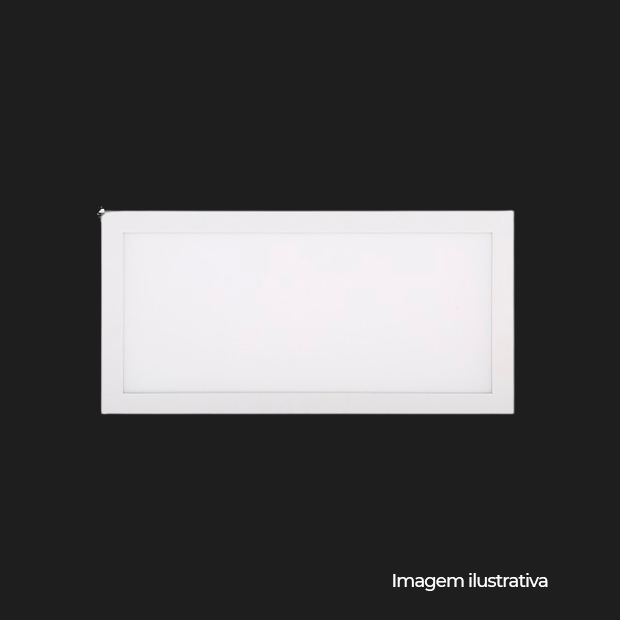 PAINEL BACKLIGHT LED EMB RETANG ALUM 620X309MM BIVOLT 30W 3.000K - BRANCO - COD 80573004