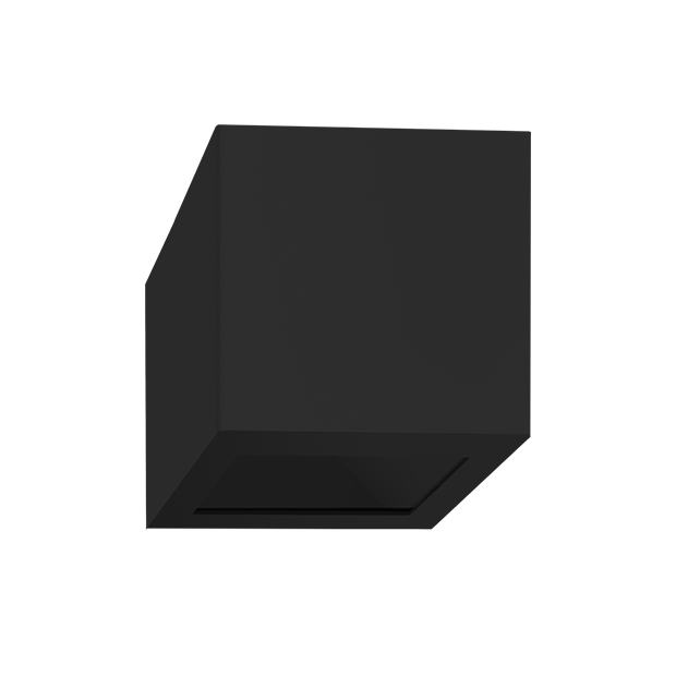 ARANDELA CUBO 1XG9 PRETA
