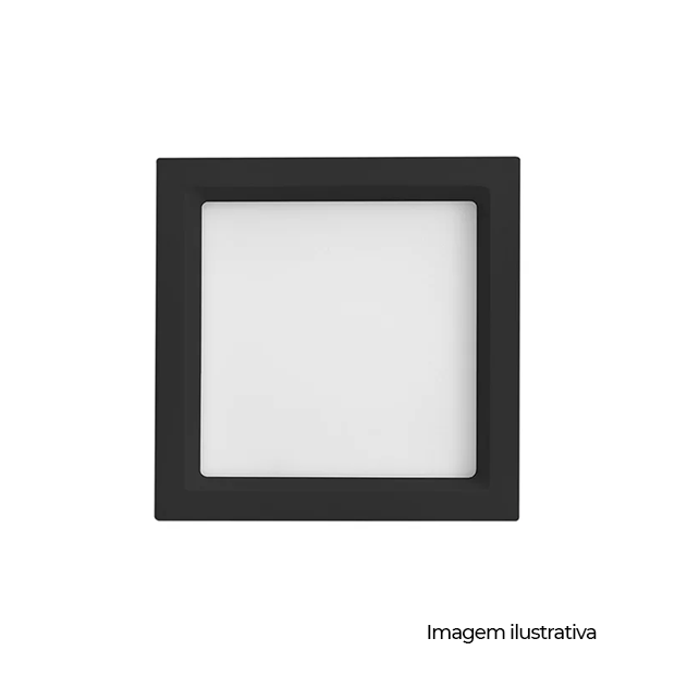 PAINEL LED DE EMBUTIR 300X300 25W 4000K JET BLACK