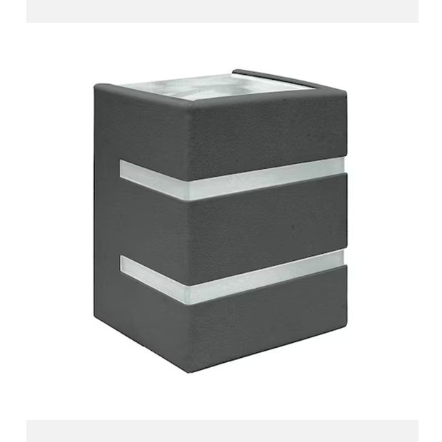 ARANDELA ACO 1XG9 2 FACHOS G 2 ALETAS LENTE VD CINZA CONCRETO - COD 159210-14