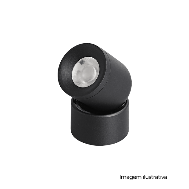 SPOT DOTTO ORIENTAVEL 7W 3000K PT - COD 3.650.7447