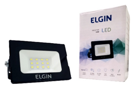 REFLETOR LED 10W 6500K PRETO