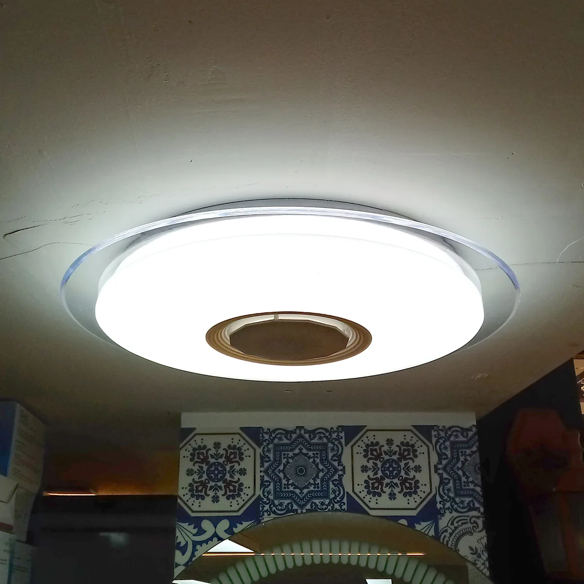 PLAFON VOX BRANCO 45CM REDONDO 3000K E 6000K 30W - 4000K 60W  RGB LY-8020M BC - COD LY-8020M BC