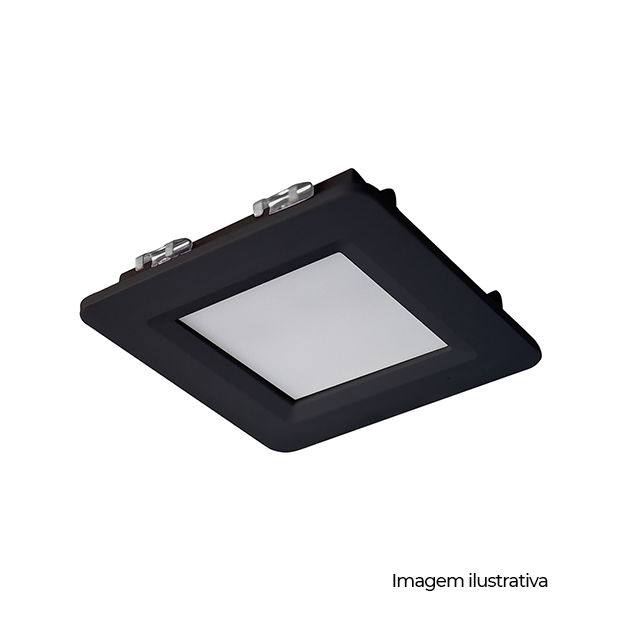 LUM CABINET LED QUAD PC BIVOLT 2W 6.500K - PRETO - COD 80026001