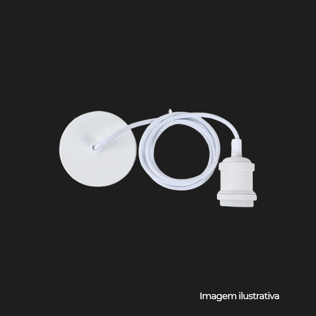 PENDENTE LUMIER BOCAL RETRO BRANCO H8CM COD LU14SO012-BR
