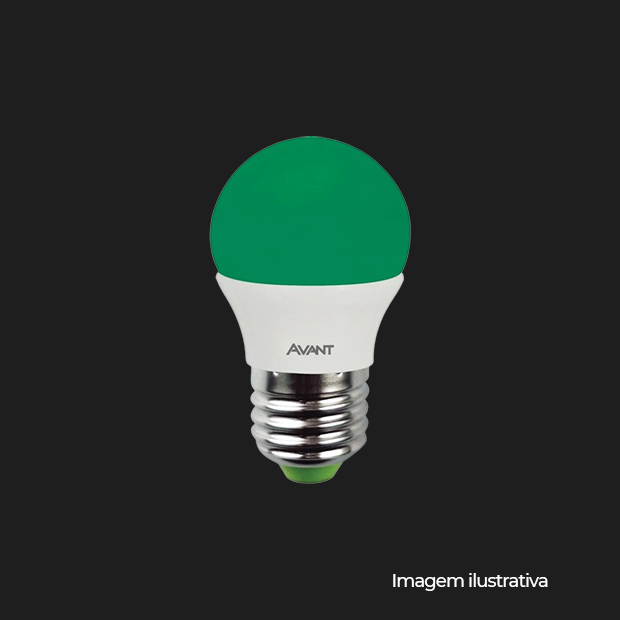 LAMPADA LED BOLINHA E27 4W BIVOLT VERDE - COD 168795370