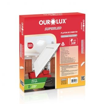 PLAFON LED EMBUTIR 24W BIV 4000K QUAD - COD 03205B