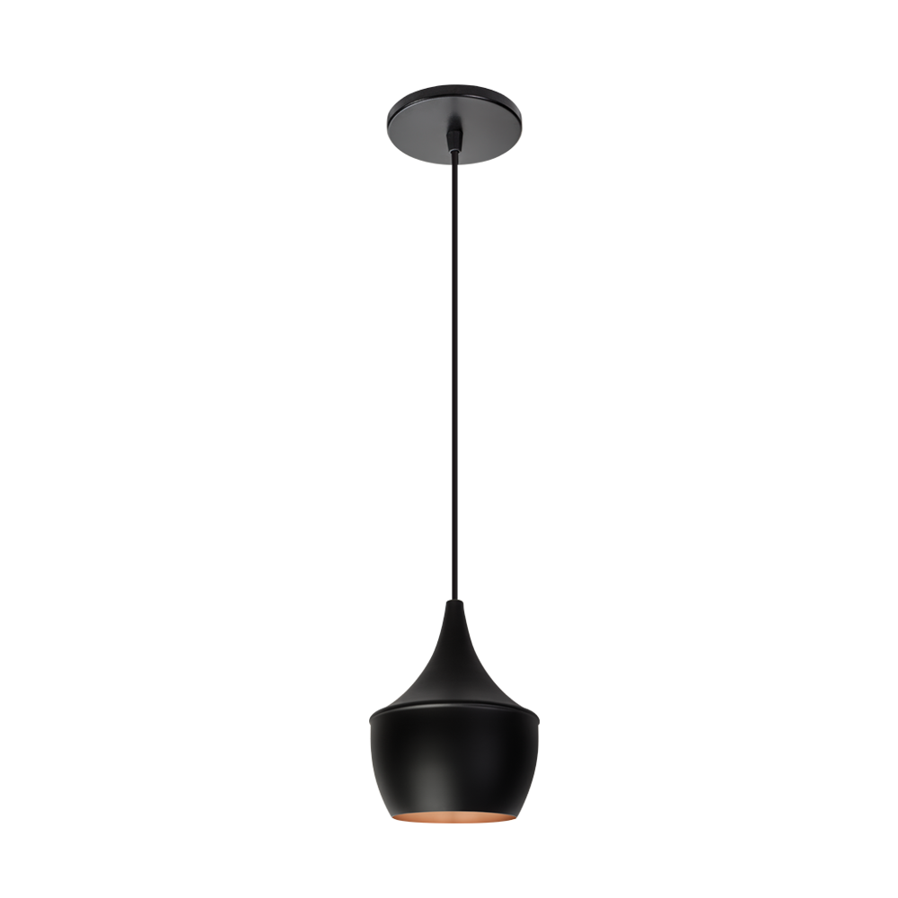 PENDENTE TOKIO BALAO PRETO/COBRE 1XE27