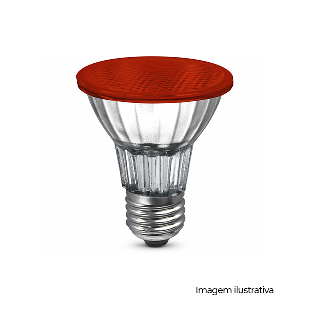 LAMPADA LED PAR20 7W VERMELHA AUTOVOLT E27 UNICO - COD 180.06.0342-0