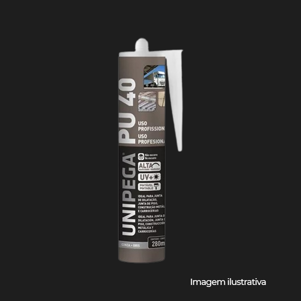 SILICONE PU40 CINZA CARTUCHO 280ML COD EXP0512.0191