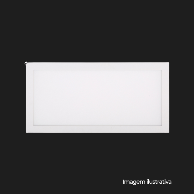 PAINEL BACKLIGHT LED EMB RETANG ALUM 620X309MM BIVOLT 30W 4.100K - BRANCO - COD 80574104