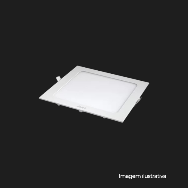 LED PAINEL ALU EMBUTIR QUADRADO 12 AM3000K-6W-BIV-360 - COD 856020575