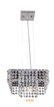 PENDENTE MILANO CRISTAL QD 25X25XH11 - COD GPMI252504PDV2