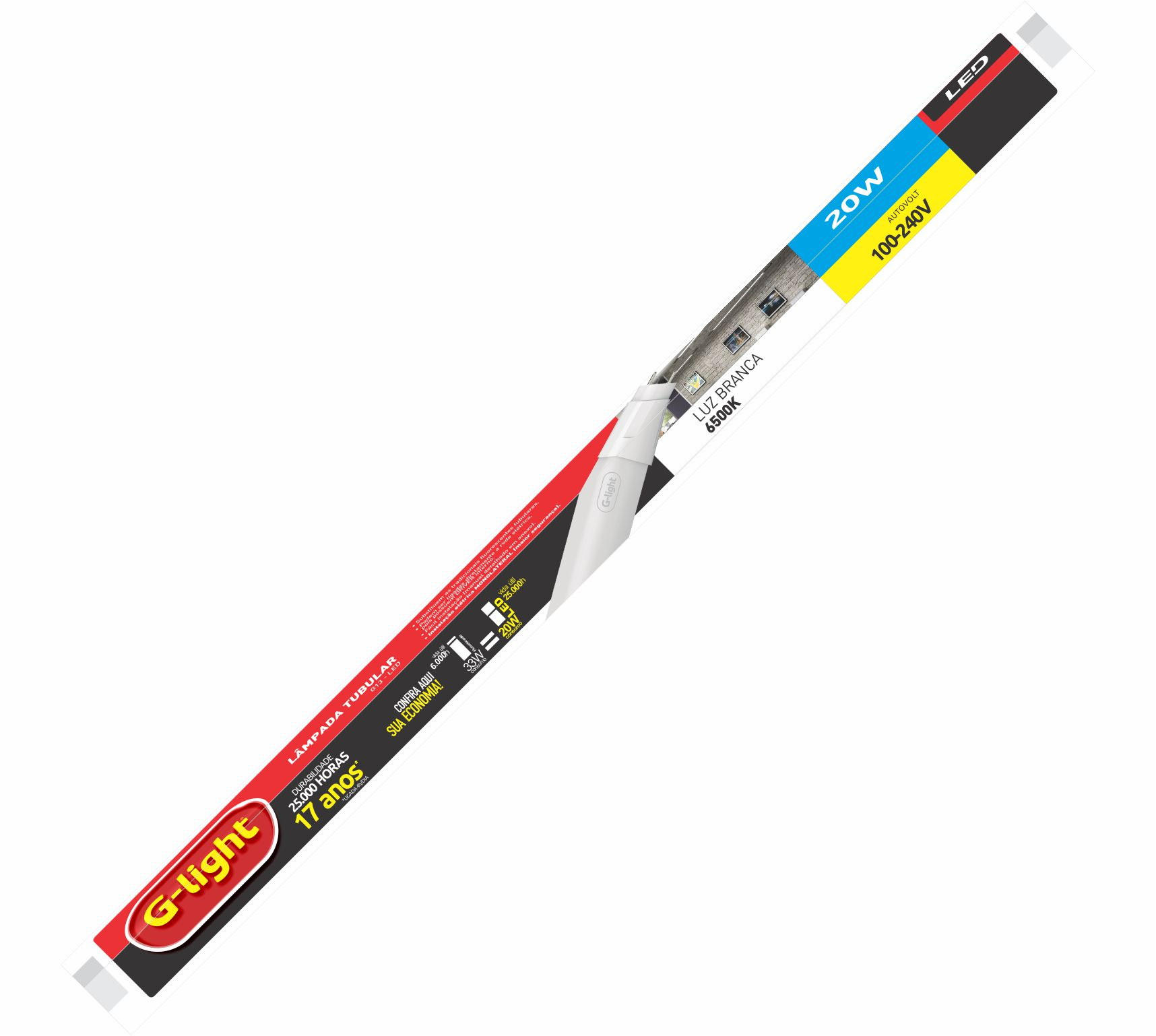 LED ENCE T8 TUBULAR 20W 4000K G13 AUTOVOLT - COD 185.04.0266-0