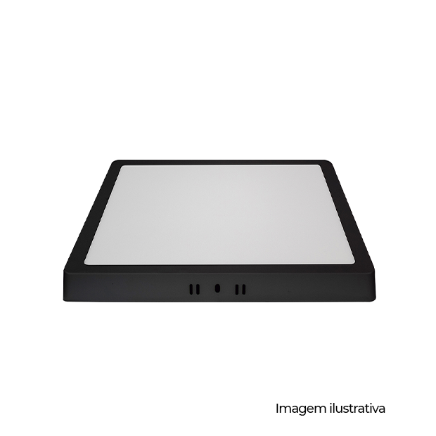 PAINEL SOB. QUAD. 283MM ALUM. 24W BI-VOLT LED 3.000K PRETO - COD 80853001