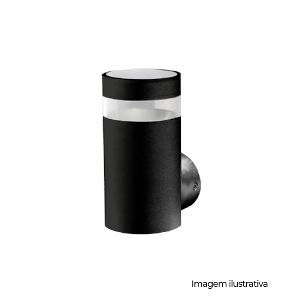 ARANDELA VITRO TUBE 9W 2700K IP65 PRETA - COD LM2229