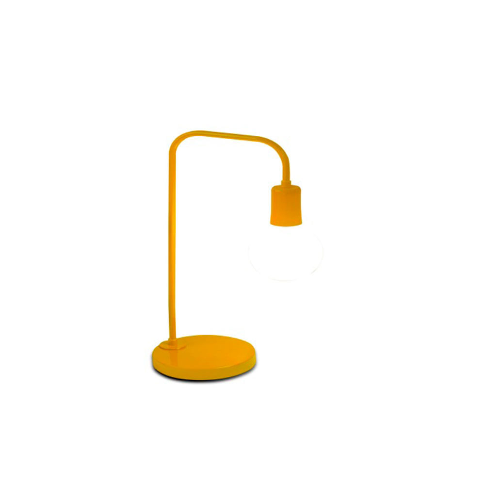 LUMINARIA DE MESA FLAT AMARELA 1XE27 COD 3104
