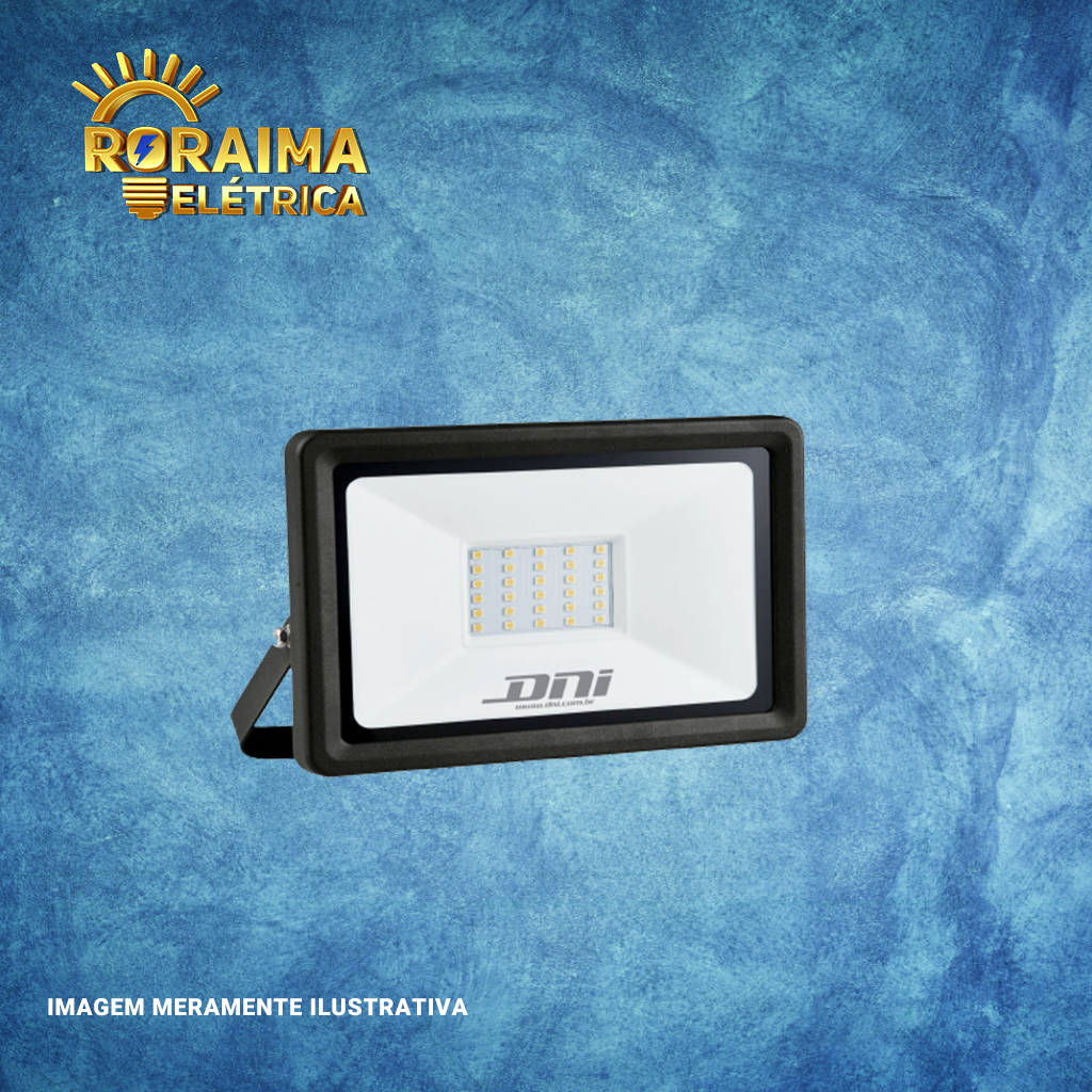 REFLETOR LED 10W SLIM BRANCO QUENTE BIVOLT - COD 6064