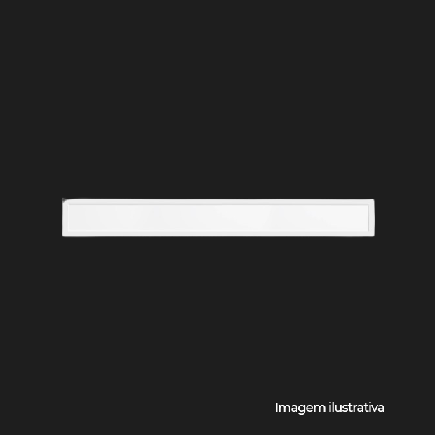 PAINEL LED SOB RETANGULAR ALUM 1240X150MM BIVOLT 36W 3.000K - BRANCO - COD 83883004
