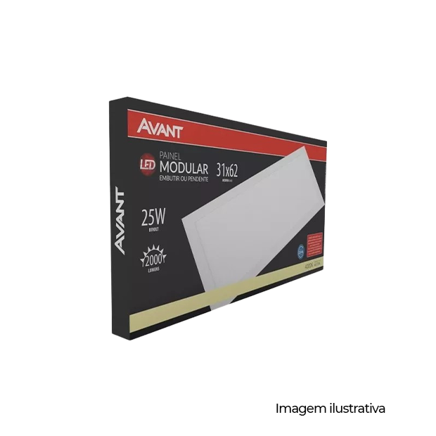 LED PAINEL MOD 312X625 NE4000K 25W-BIVOLT-2000 - COD 147140878