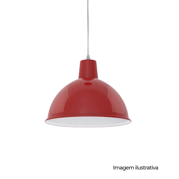 LUM PENDENTE TASCHIBRA DESIGN TD 820 VERMELHO-DER/14 VERMELHO - COD 02110001-14