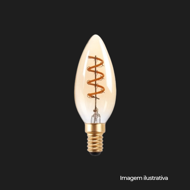 LAMPADA C35 AMBAR TWIST 2200K 2W