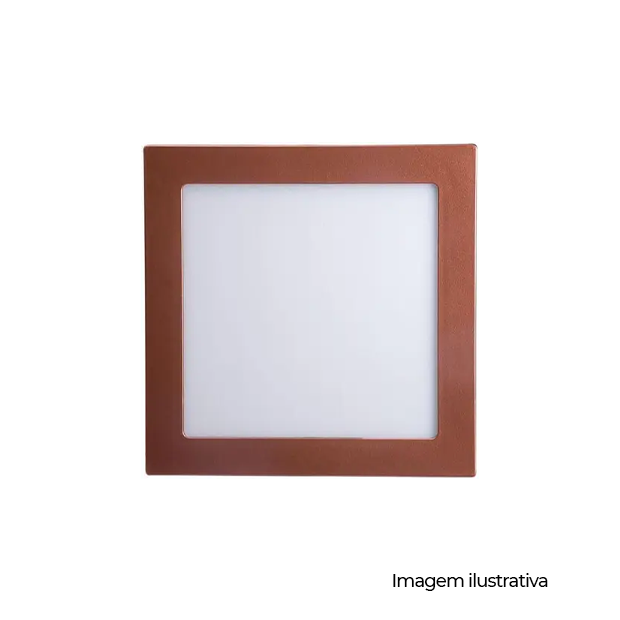 PAINEL LED EMB. 20W 225X225 1220LM 4000K 85-240V COBRE - SE-240.1849