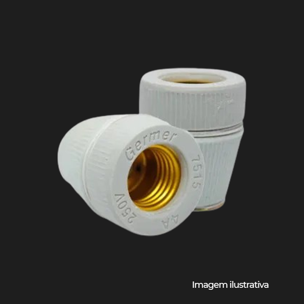 SOQUETE DE PORCELANA P/ LUMINARIA DE TEMPO E-27 4A/250V - COD 7515